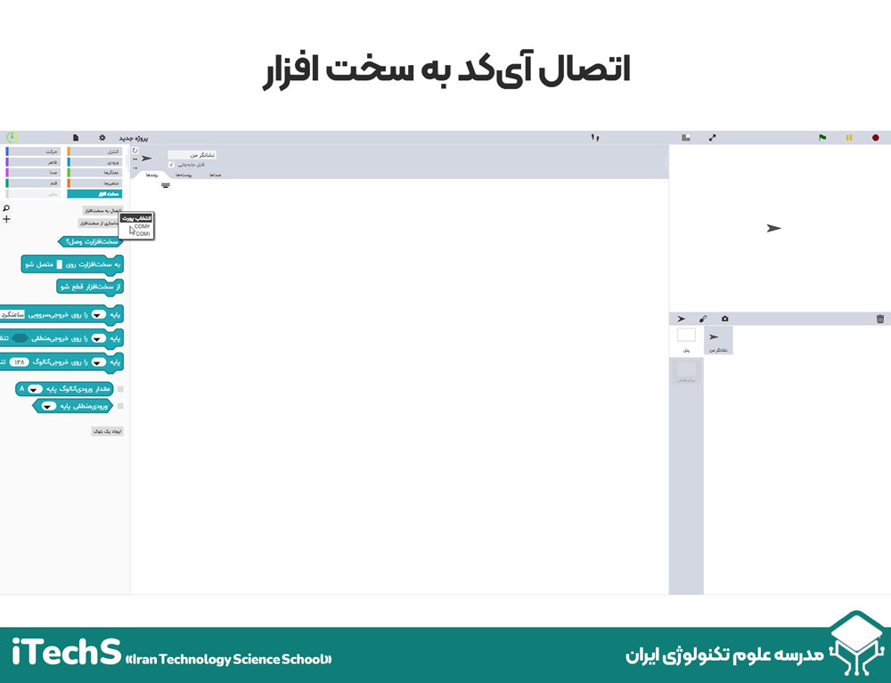 شیوه اتصال نرم افزار آی کد به سخت افزار